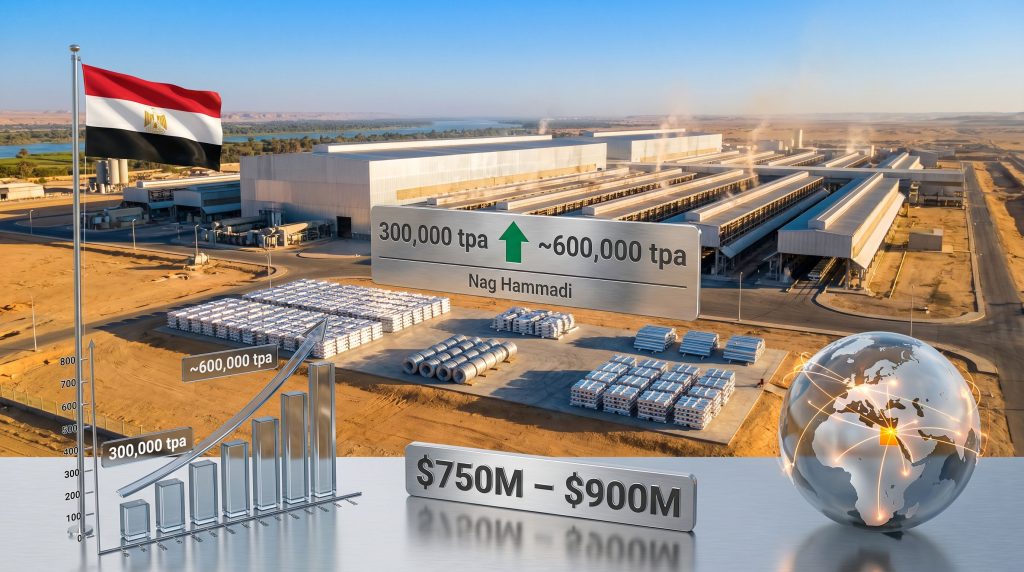 Trafigura Egyptalum aluminum smelter in Egypt expansion
