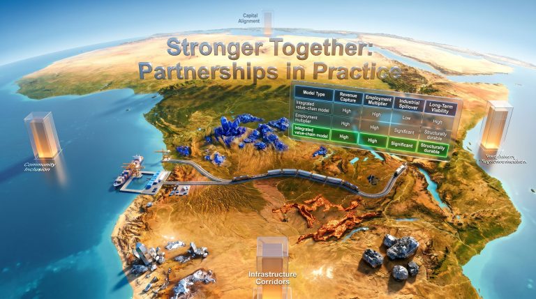 Mining Indaba partnerships in practice map graphic