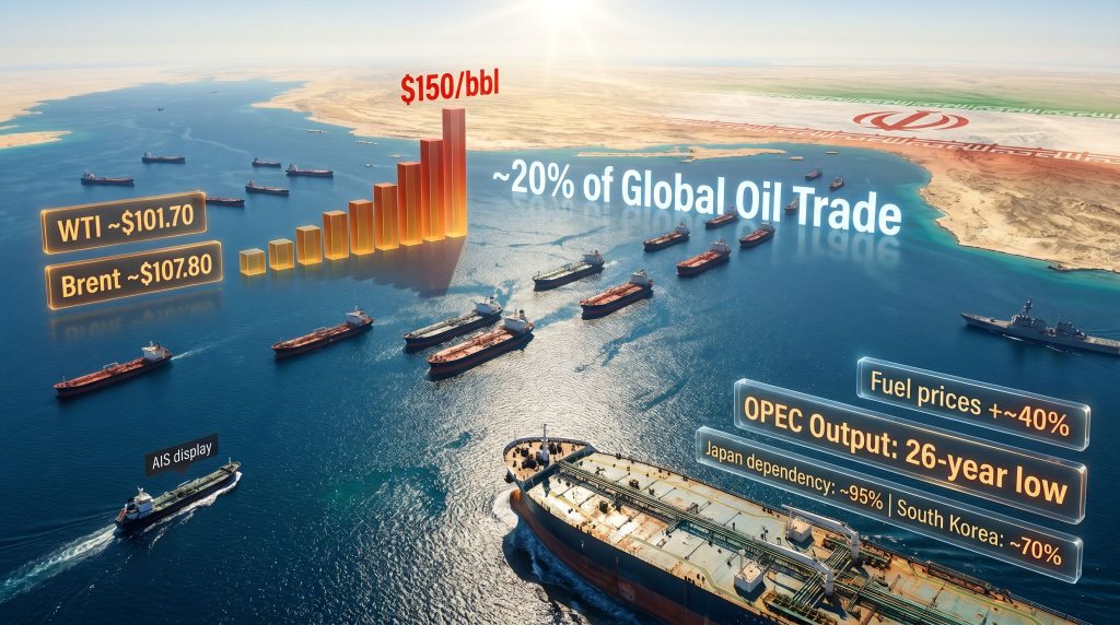 Hormuz crisis escalation disrupts global oil trade
