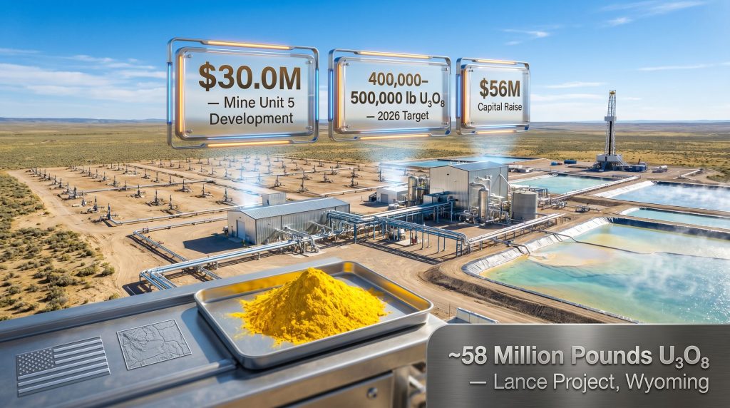 Peninsula Lance uranium project funding package infographic