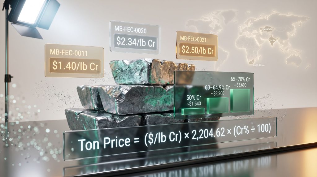 ferro-chrome pricing methodology visualized with benchmarks