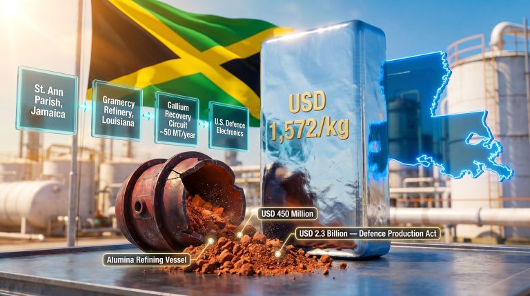 US gallium strategy depends on Jamaica bauxite supply infographic