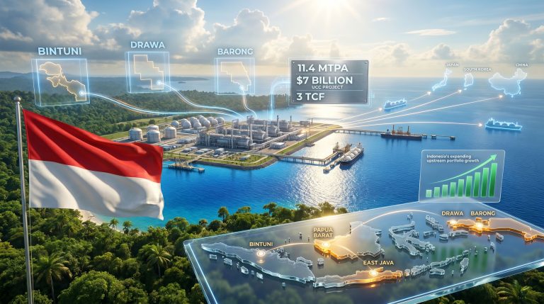 bp Indonesia exploration blocks tied to Tangguh LNG map