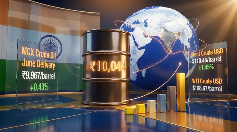 Crude oil futures hit record high in India
