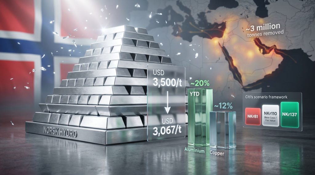Citi downgrades Norsk Hydro after aluminium rally boosts shares infographic