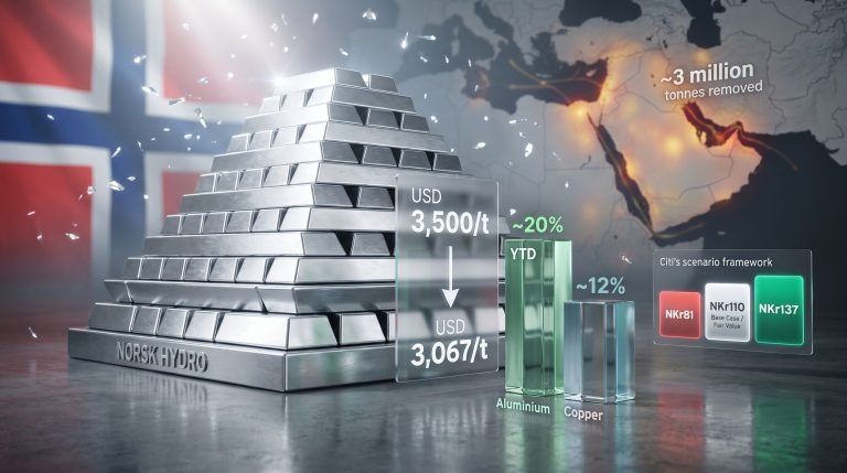 Citi downgrades Norsk Hydro after aluminium rally boosts shares infographic