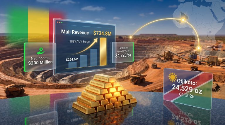 B2Gold profit surge from African gold mines infographic