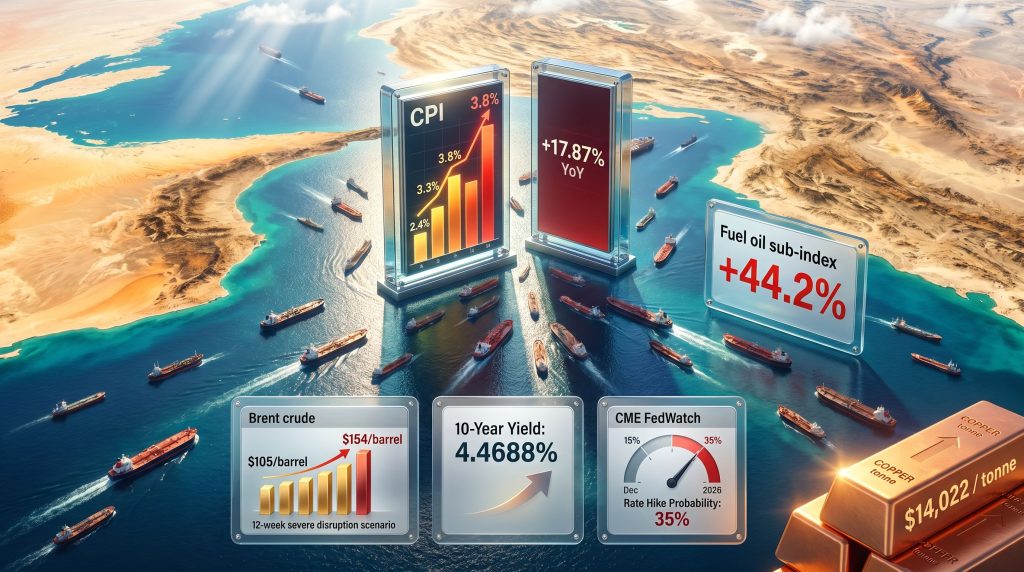 US inflation and Strait of Hormuz oil disruptions infographic