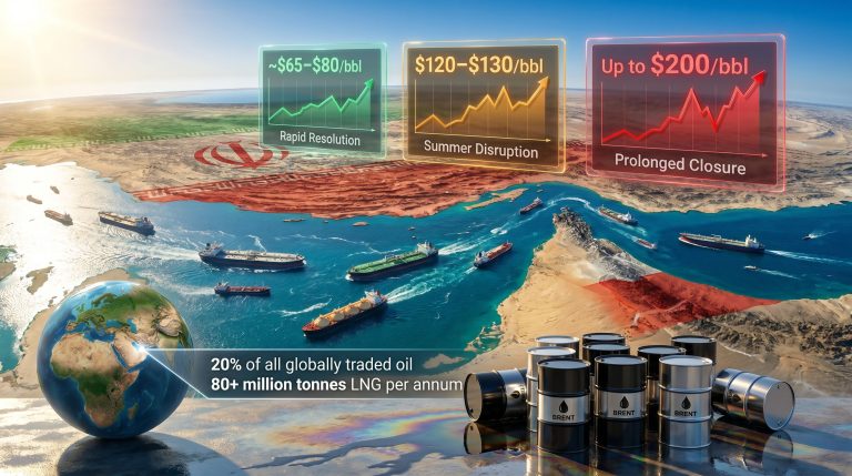 Strait of Hormuz closure oil prices surge scenarios