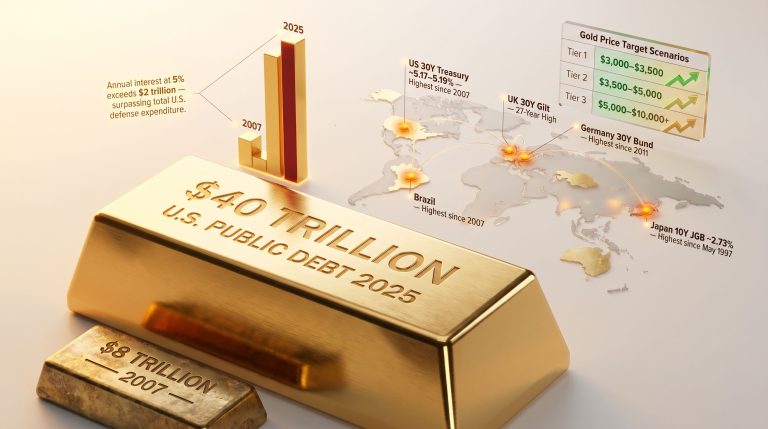 gold and US debt crisis infographic