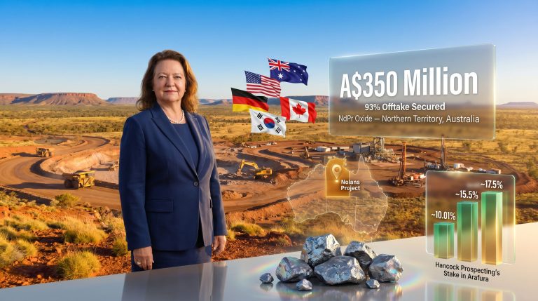 Arafura Rare Earths share sale backed by Gina Rinehart infographic