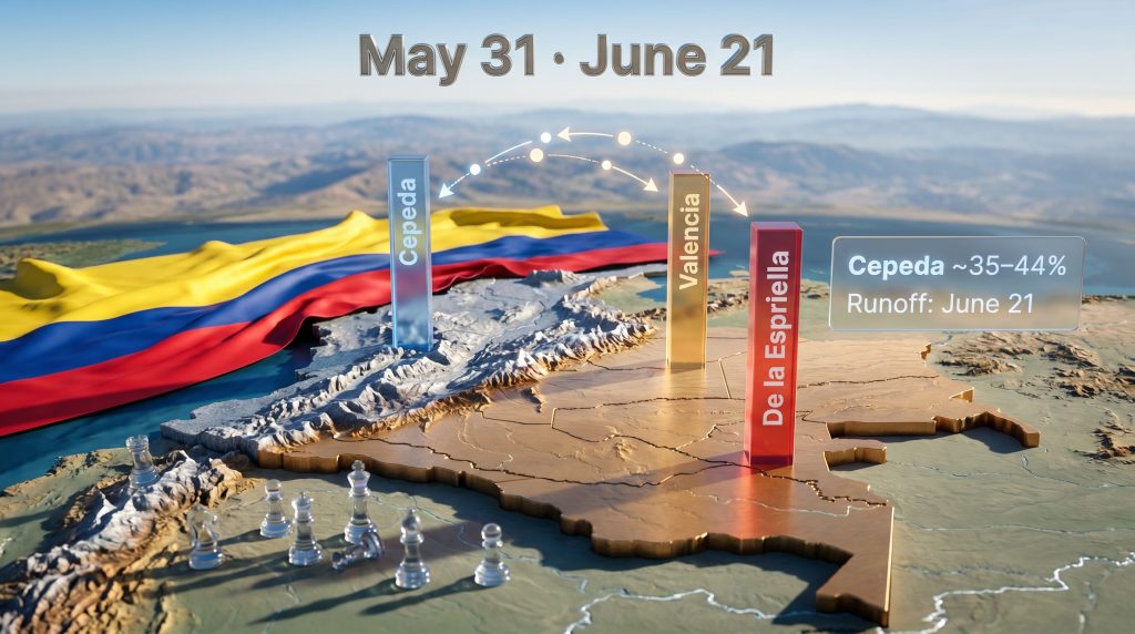 Colombia presidential election tactical voting map and candidates