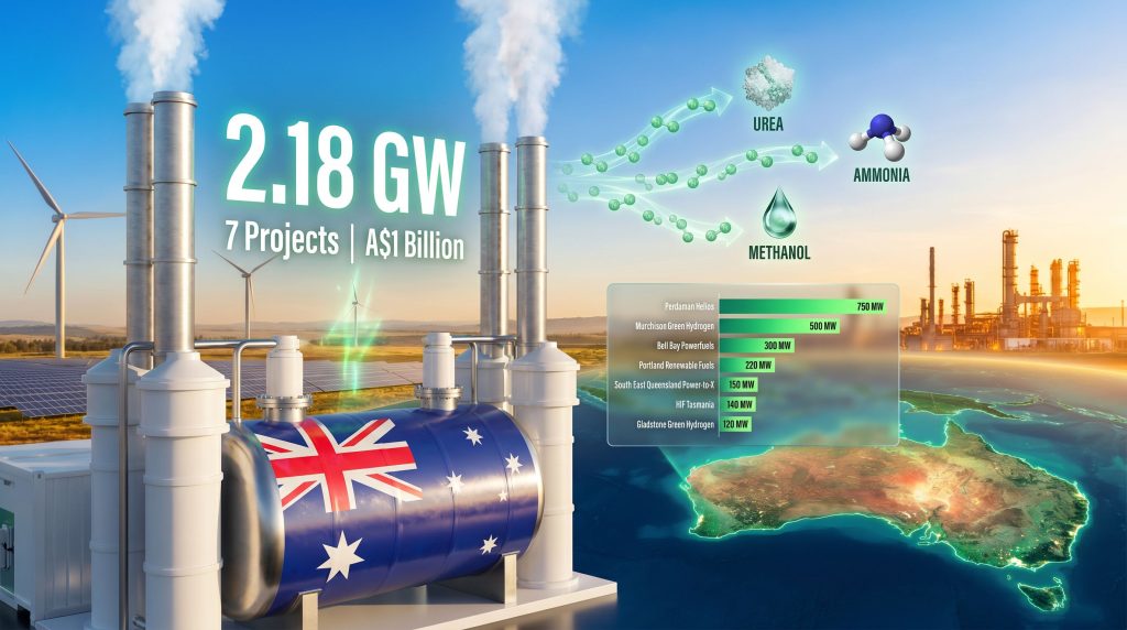 Australia Hydrogen Headstart shortlisted projects infographic overview