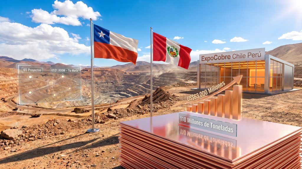 APRIMIN en ExpoCobre Chile Perú proveedores mineros展示 minera binacional