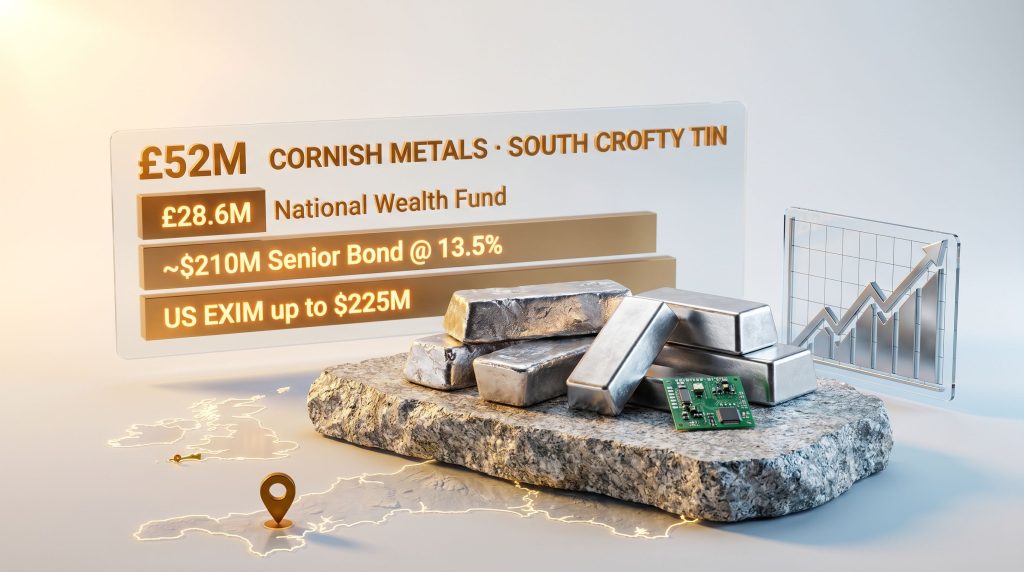 Cornish Metals Cornwall tin project funding infographic