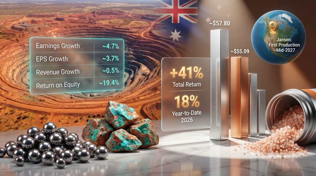 BHP shares upside potential mining growth chart