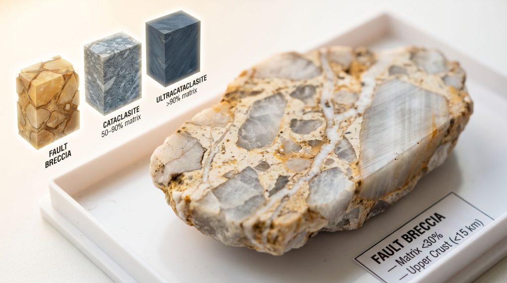 cataclastic texture in rocks sample display
