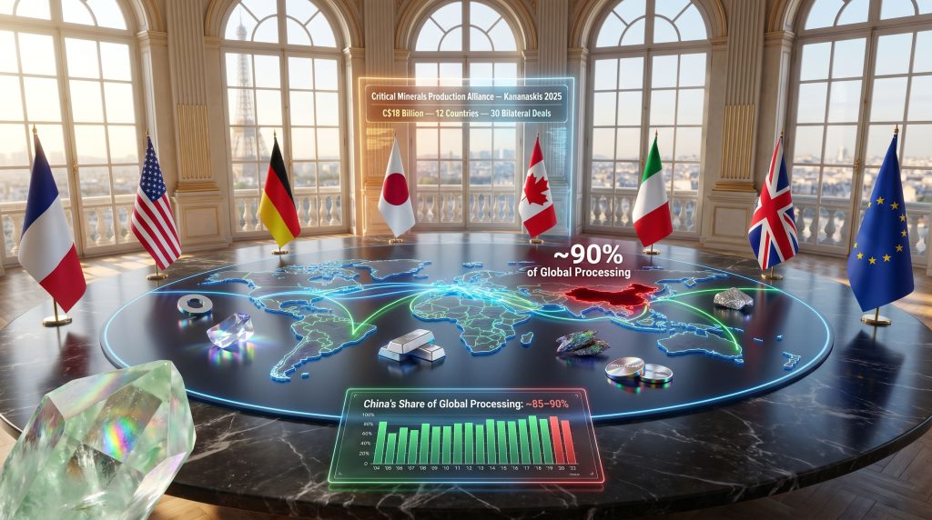 G7 critical minerals trade talks map display