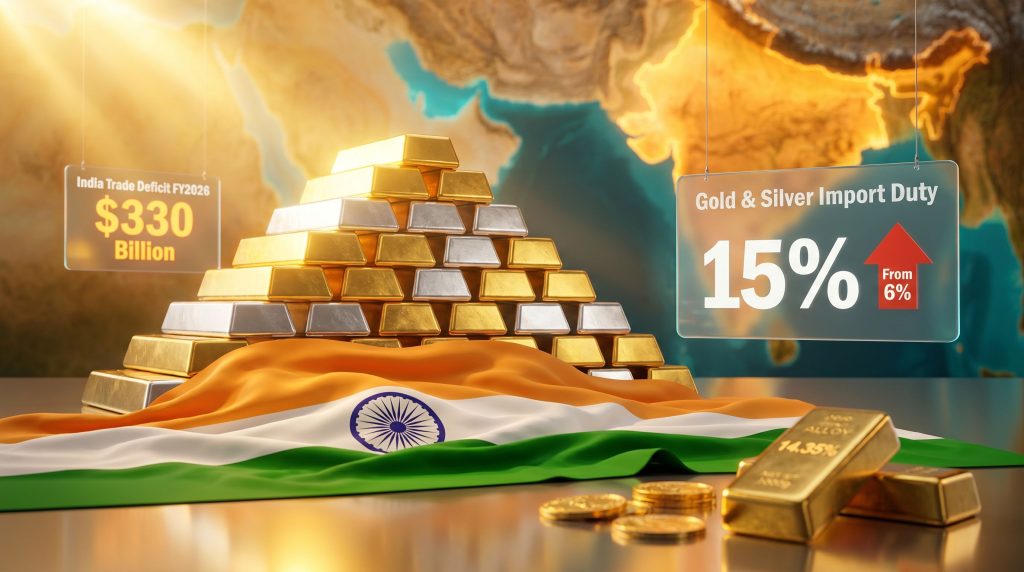 India hikes gold and silver import duties to support rupee illustration