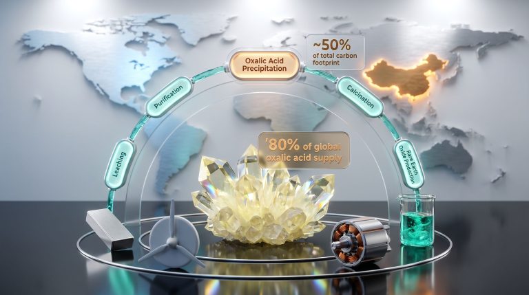 oxalic acid dependence in rare earth recycling infographic