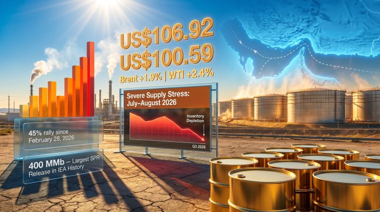 IEA warning on global oil inventories and summer supply shortage infographic