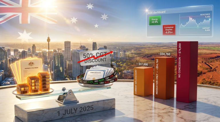 Australian budget capital gains tax changes for investors infographic