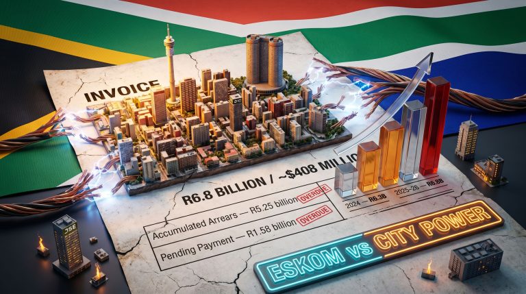 Eskom threatens Johannesburg blackout over unpaid power debt illustration