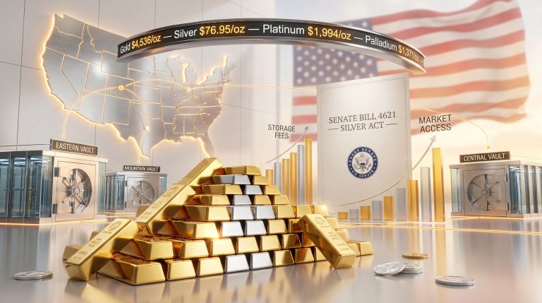 SILVER Act precious metals depositories map and vaults