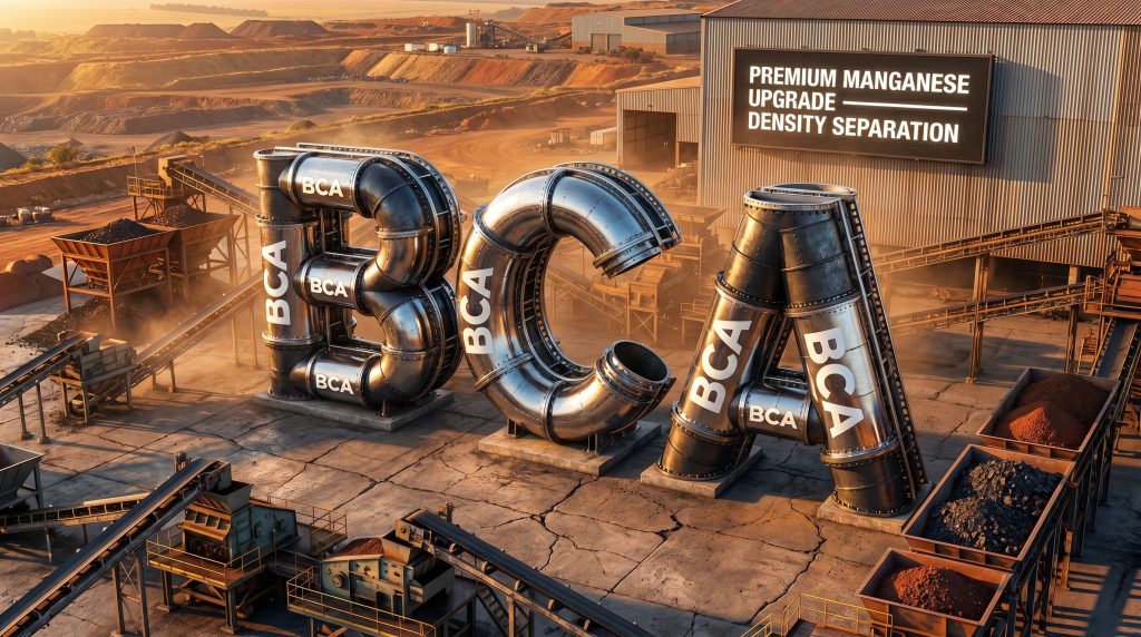 Black Canyon Ltd-BCA-Premium manganese upgrade density separation plant scene