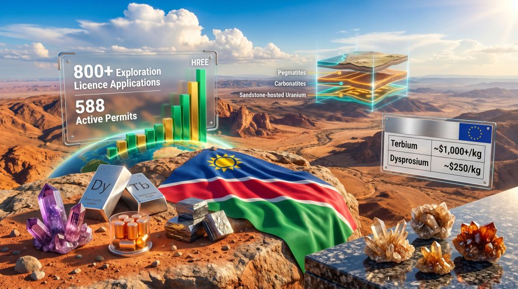 Namibia critical minerals and rare earths growth infographic