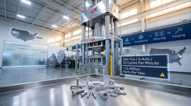 IperionX SACMI press commissioning manufacturing facility interior