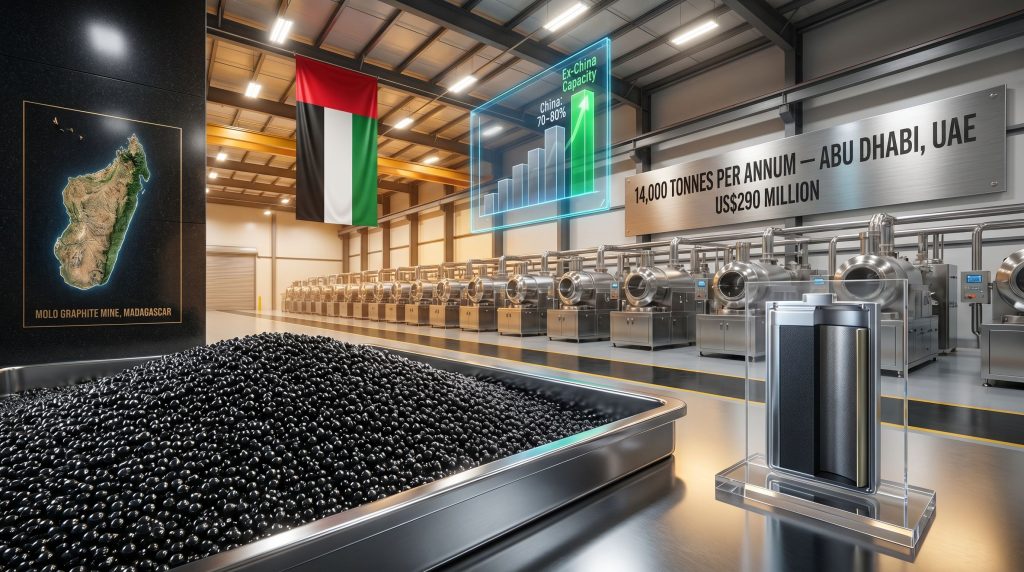 NextSource UAE battery anode facility rendering