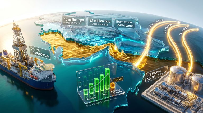 post-Hormuz oilfield services stocks infographic map
