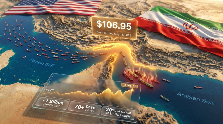 Oil prices Iran ceasefire Strait of Hormuz map