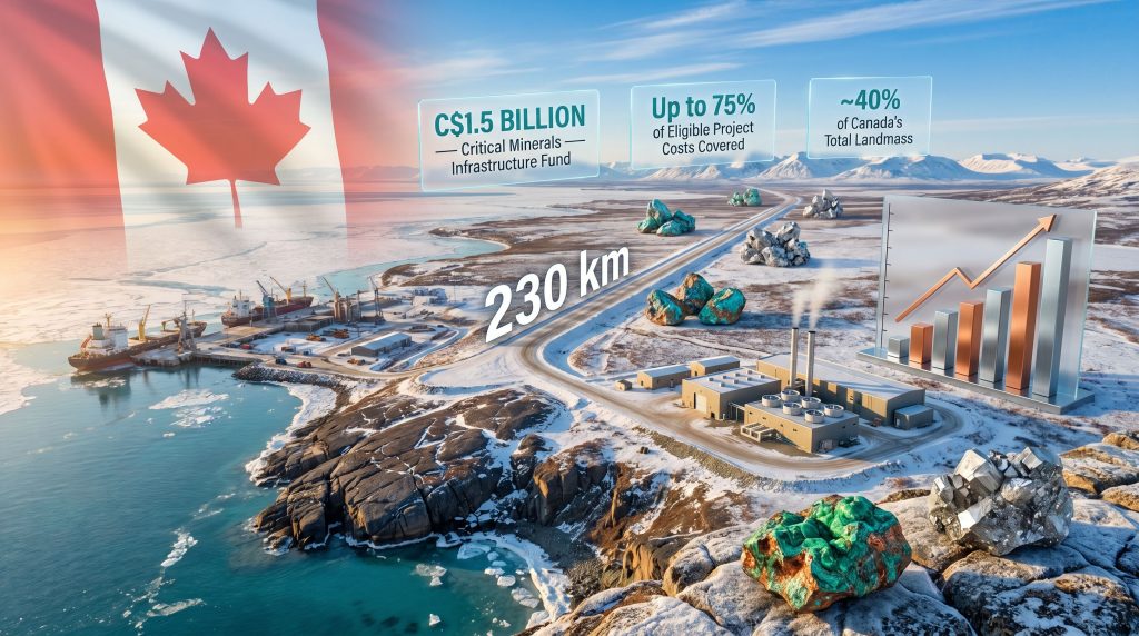 Canada Arctic critical minerals infrastructure investment infographic