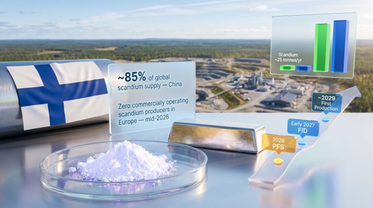 Terrafame scandium production in Finland infographic