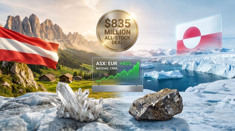 European Lithium Critical Metals deal graphic with flags