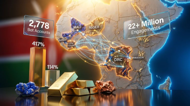 Africa mining disinformation campaigns map and metrics