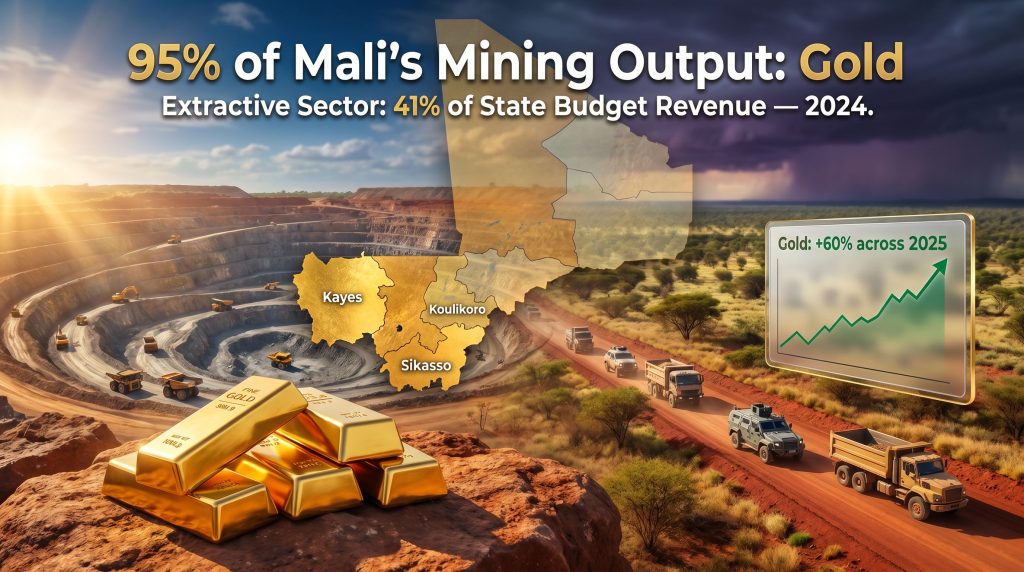 Mali mining industry security crisis gold output map