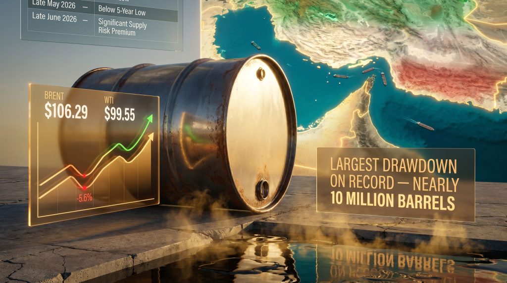 oil rebounds on Iran peace deal uncertainty and inventory drawdowns chart