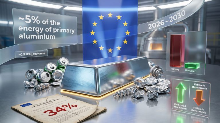 EU ETS impact on aluminium recycling in Europe infographic