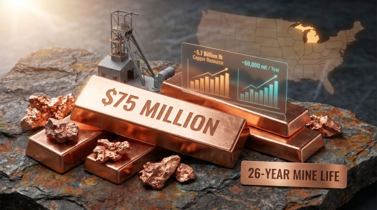Kinterra White Pine Copper funding mine investment graphic