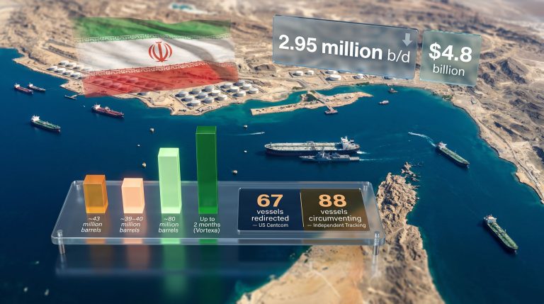US blockade of Iranian oil exports infographic