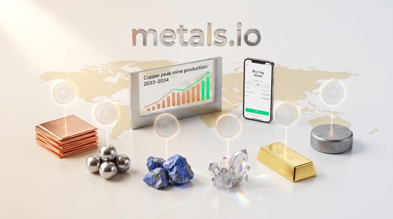 metals.io tokenized physical metals investment platform illustration