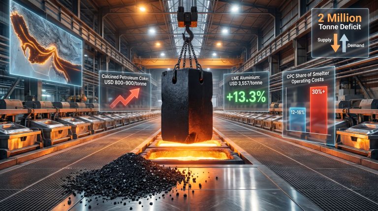petroleum coke shortage and aluminium smelters crisis infographic