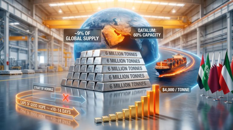 gulf disruptions in aluminium supply chains infographic