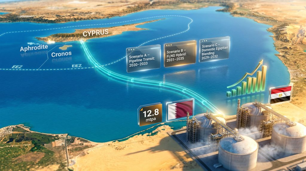 QatarEnergy ExxonMobil Egypt Cyprus gas development deal map