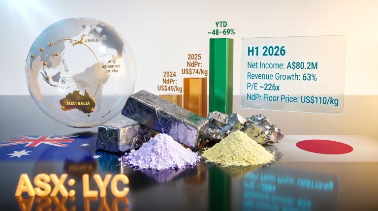 Lynas Rare Earths take profit outlook chart