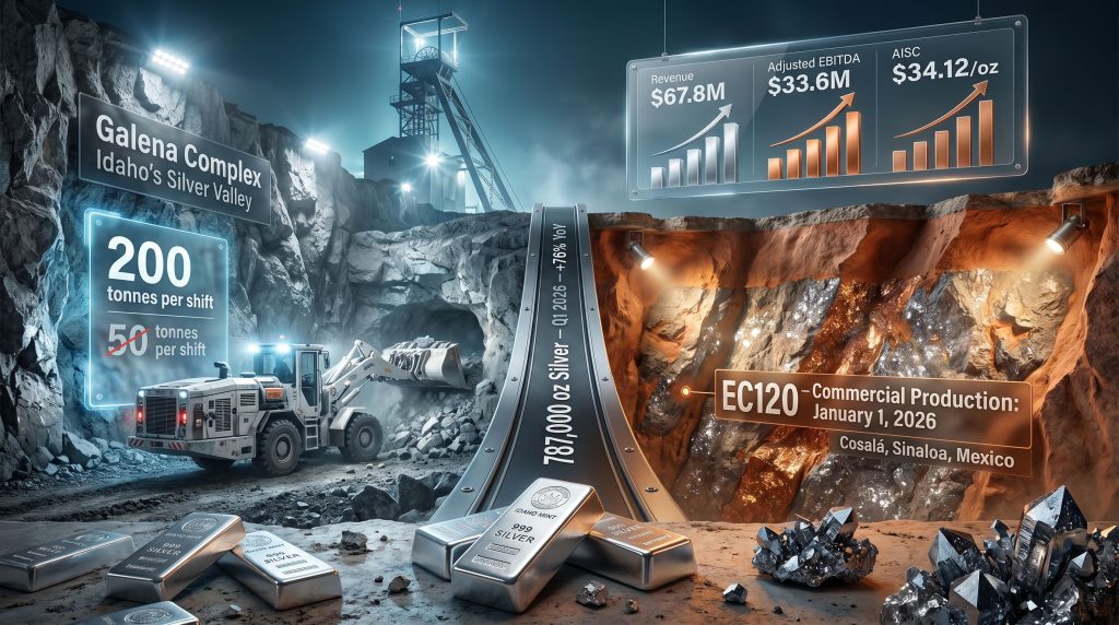 Americas Gold & Silver record Q1 silver production at Galena and Cosalá infographic