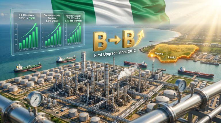 Nigeria credit rating upgrade Dangote refinery infographic